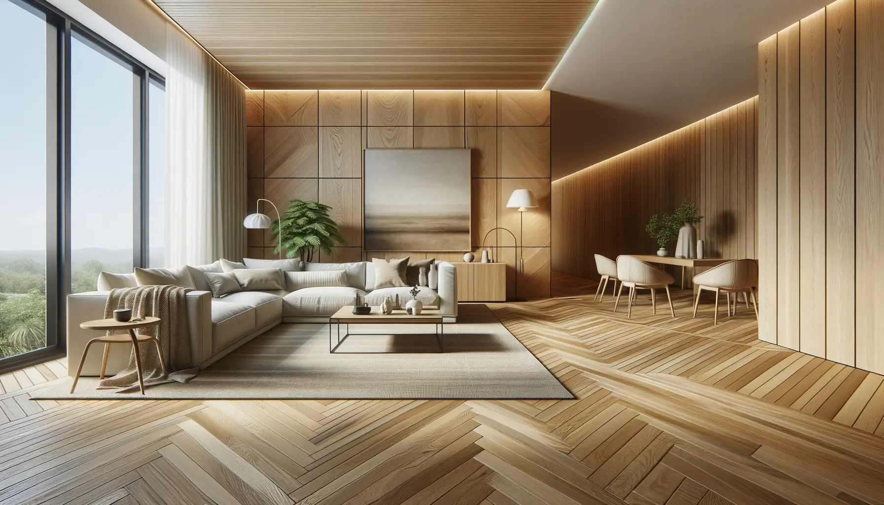 moderner holzparkettboden bodenbeläge haus 2026 wohnraum