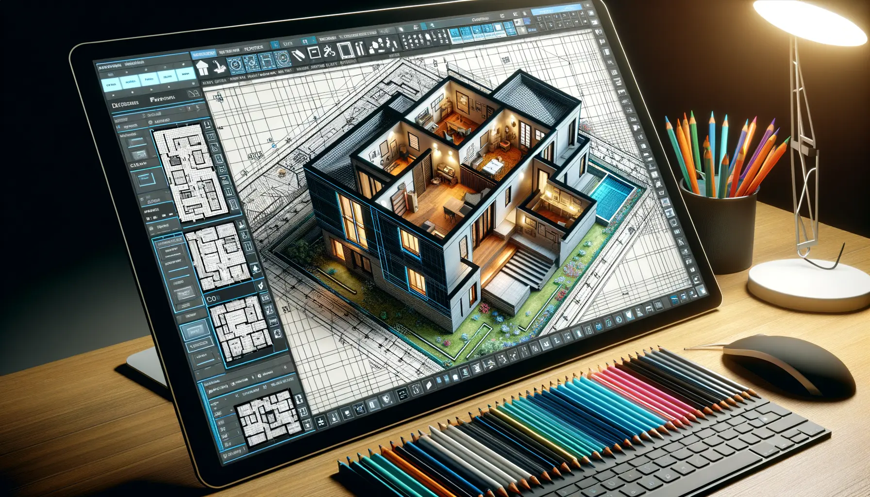 Software zur Hausgrundriss Zeichnung mit 3D-Visualisierung und Planungsfunktionen