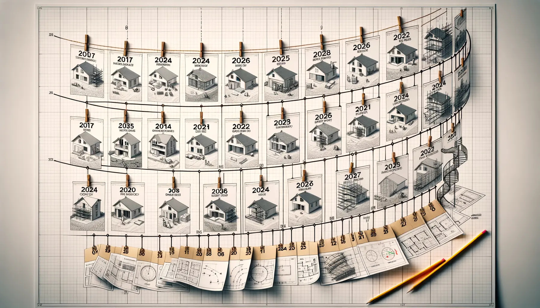 Hausbau planen: Ihr Leitfaden für den Traum vom Eigenheim 2026 2 Hausbau planen Bauzeitplan mit Kalender und Zeitmarkierungen