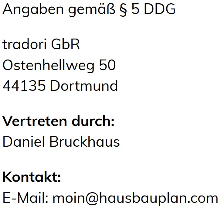 Impressum von hausbauplan.com